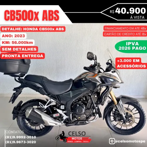 CB500x 2023 extra! Pronta para viajar! Financio até 48x aceito sua moto na troca