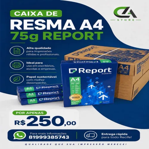 Caixa de resma Report A4 75g