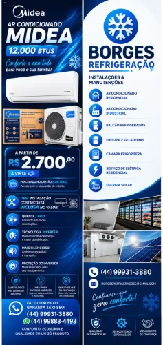 Vende-se ar condicionado Midea 12 mil btus Q/F Wi-Fi 