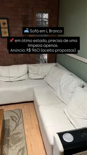 Sofá em L Branco