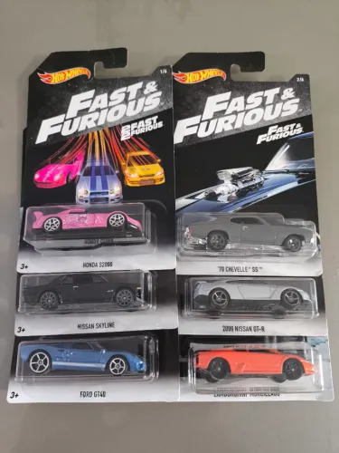 Set hot Wheels velozes e furiosos 6 miniaturas