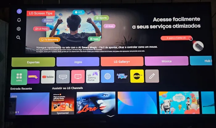 vendo smart tv lg 55 polegadas 4k nova