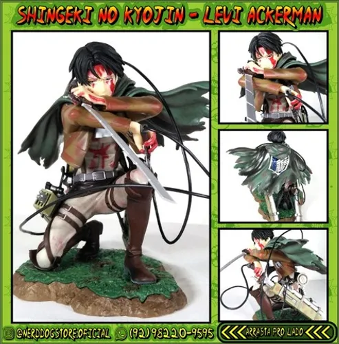 Levi Ackerman Action Figure NerdDog Store - Shingeki no Kiojyn Attack on Titan Eren Mikasa