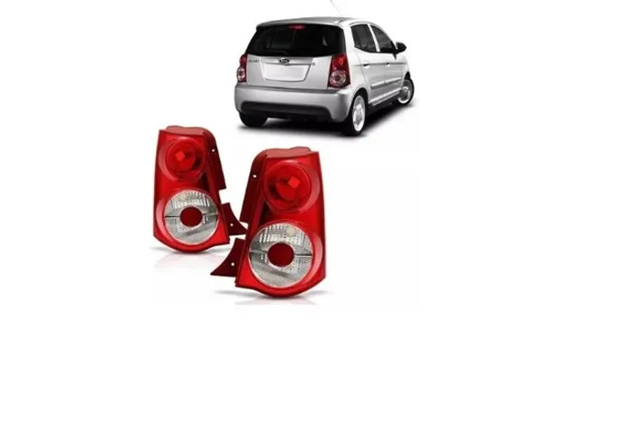 Par Lanterna Traseira Re-Branca Kia Picanto 2009 2010 2011 