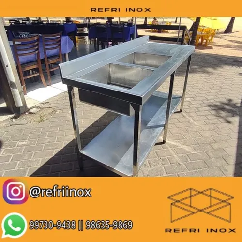 Mesa de inox coifa de inox exaustor