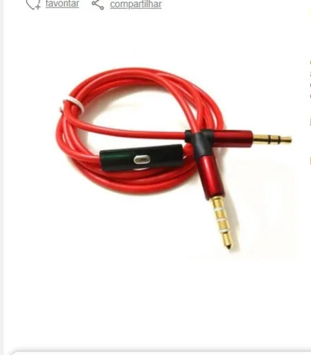 Cabo P2 x P3 com Microfone Embutido para Headset