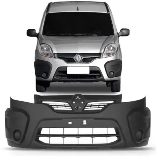 Parachoque Dianteiro Renault Kangoo 2015 à 2018 - Preto Texturizado - Pulo