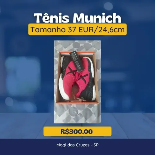 tenis munich vermelho e preto - Black Friday - Presente de Natal
