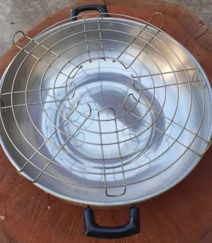 panela em alumínio com grill nunca usada diâmetro de 35cm com 12cm de altura