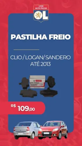 Pastilha freio original Clio/ Logan / Sandero
