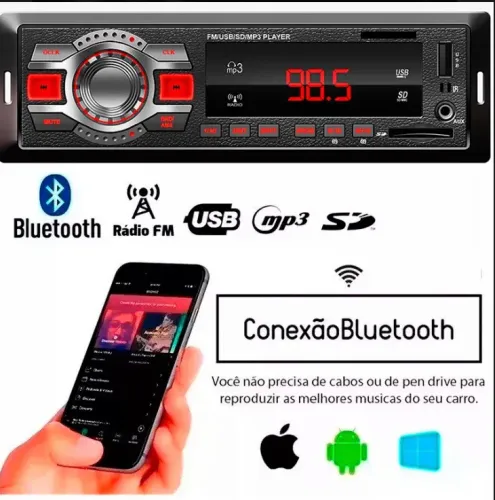  PROMOÇÃO SABADÃO: AUTO RÁDIO BLUETOOTH 119,99 Pra Vir Buscar ou 159,99 Instalado $$