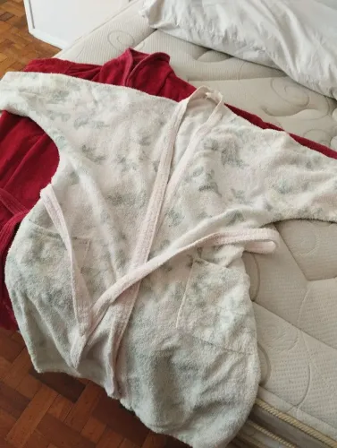 2 roupões de banho em algodão 