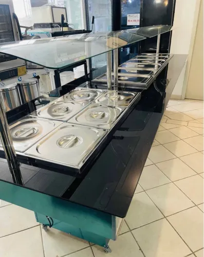MB Conjunto de buffet Térmico e Refrigerado completo com Cubas e tampas