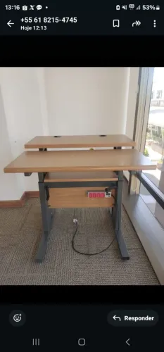 Mesa para escritório com regulagem de altura