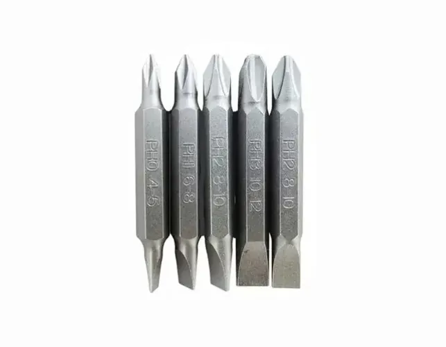 Chave Phillips e Fenda Ponta Dupla Para Parafusadeira 05pcs