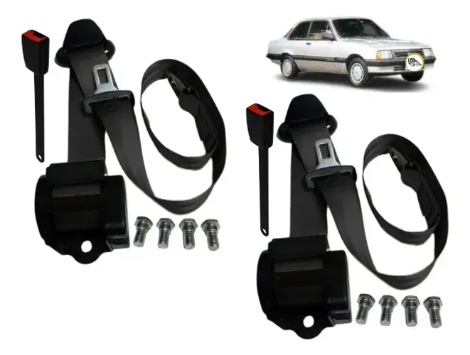 Kit Cinto De Segurança Chevette Retrátil 2 Bancos Dianteiros