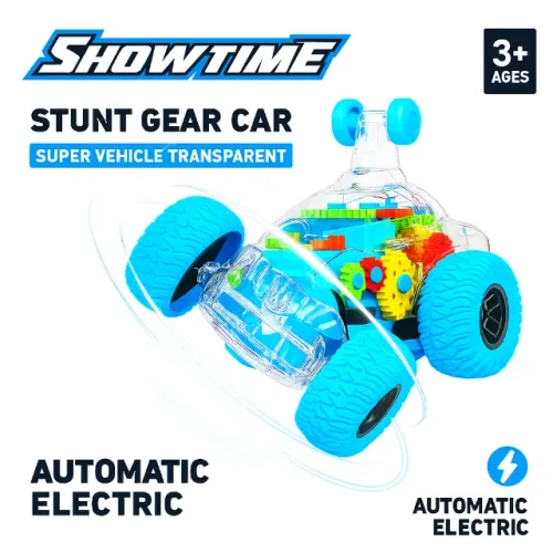 Showtime Stunt Gear Car - Super Veículo Transparente com Luzes e Giro 360°