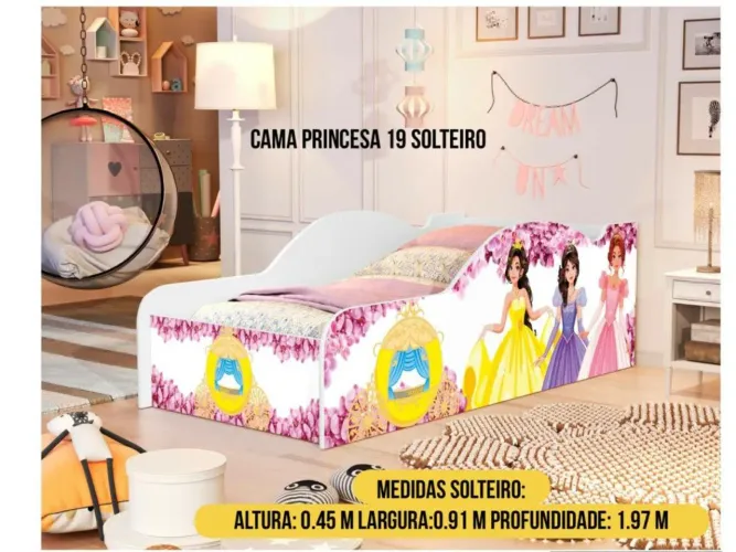 Cama Princesa Solteiro 19