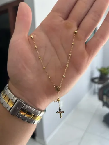 Terço de ouro 18k (exclusivo) novo de fábrica 