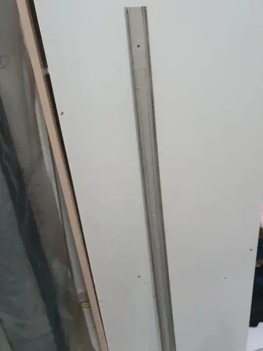 Trilho Duplo Inferior Superior Armario Guarda Roupa Cortina 1,5m Alumínio Fosco 