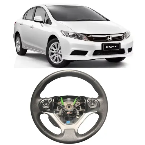 Volante Com Controle + Borboleta Civic 2012 2013 a 2015 2016