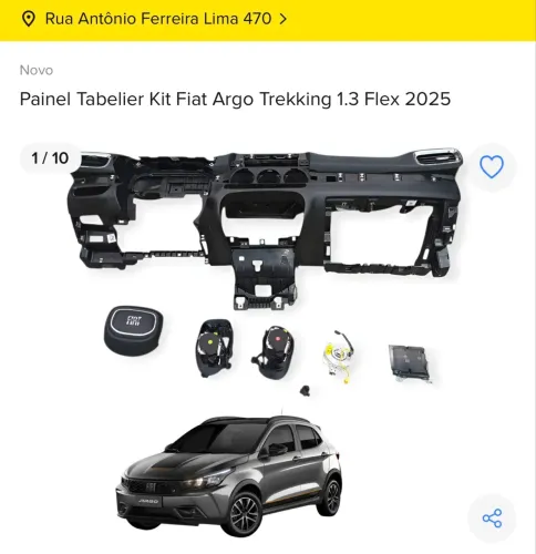 KIT AIRBAG FIAT ARGO 2025 COMPLETO 