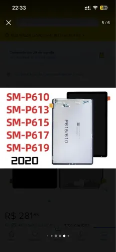 Tela para Tab S6 lite