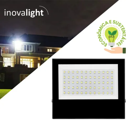 Iluminação LED Potente para Fachada - 100W - Econômica e Sustentável