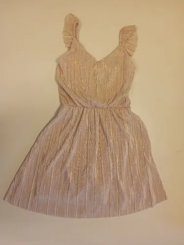2 vestidos Infantil Dourado com Detalhes