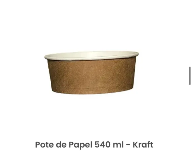 300 Potes de papel Kraft 540ml - Kraft Bowls KB 08
