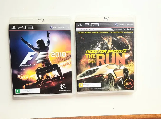 PLAYSTATION 3-2 JOGOS NEED FOR SPEED RUN E FORMULA 1 -2010 ORIGINAIS COMPLETOS PERFEITOS