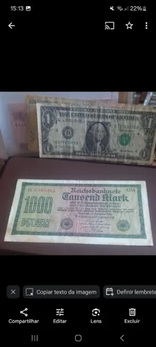 Cédula Alemã 1000 Mark - 1922 mbc