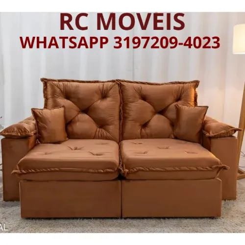 Sofá Londres Retrátil 2m - Estrutura Reforçada e Conforto Compacto