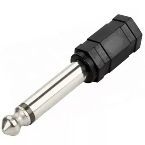 Adaptador Plugue P2 Fêmea Para P10 Macho Áudio Mono