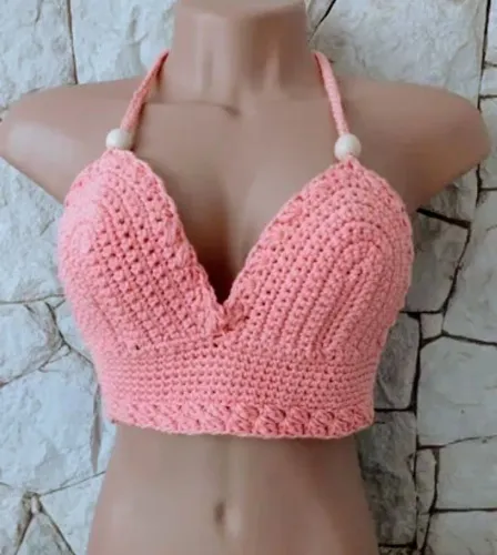 Lindo Cropped de crochê