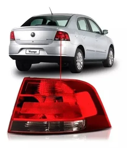 Lanterna Voyage 2009 2010 2011 2012 Bicolor Fumê Direito/passageiro Vermelho
