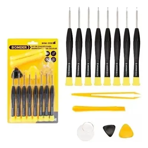 Kit Chave De Precisão 14 Peças Reparo Celulares E Tablets
