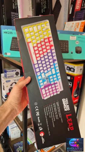 Teclado mecânico gamer branco novo, lacrado, com garantia!