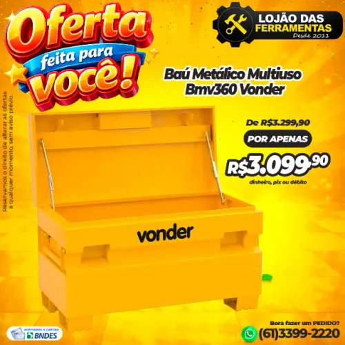 Baú Metálico Multiuso Bmv360 Vonder