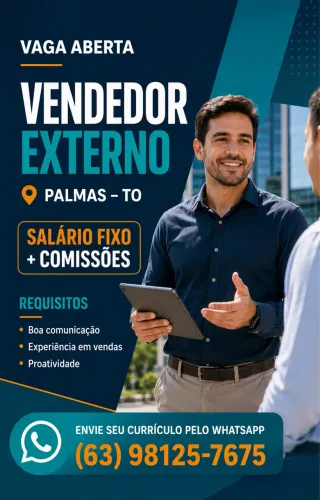 Vaga para vendedor externo