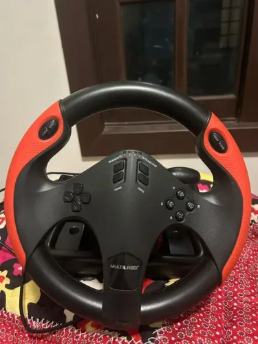 Volante Gamer Multilaser JS087 com câmbio e pedal