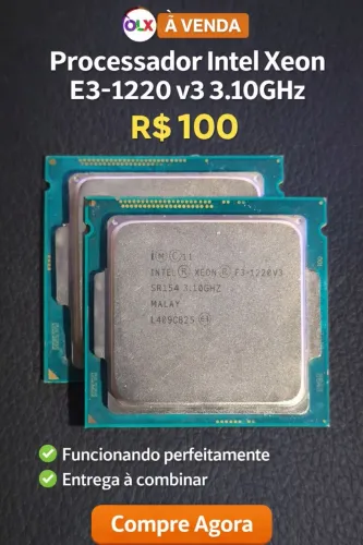 Processador Intel Xeon E3-1220 v3 3.10GHz - Funcionando