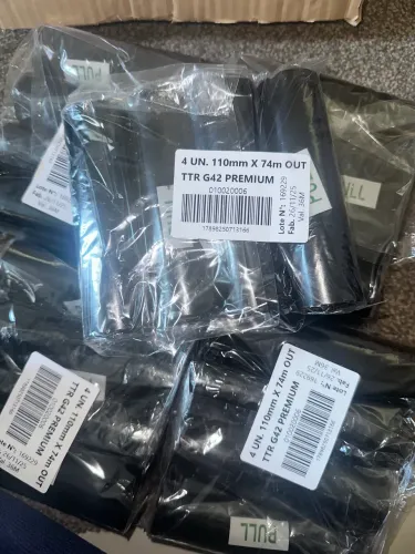 Kit 4 Ribbons De Cera 110x74 G42 Ttr Premium Zebra