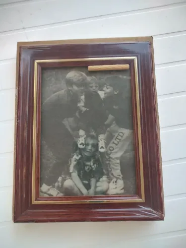 Porta retrato moldura de madeira