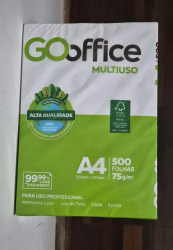 Caixa De Papel Sulfite A4 Gooffice 75g - 8 Pacotes (4.000 Fls)
