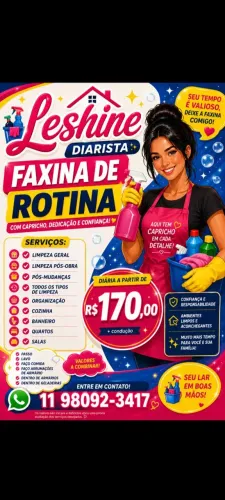 DIARISTA PONTUAL E CAPRICHOSA