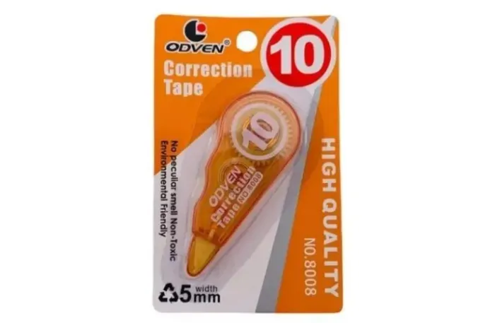 Fita Corretiva Dispenser 5mm x 6m Laranja Nova
