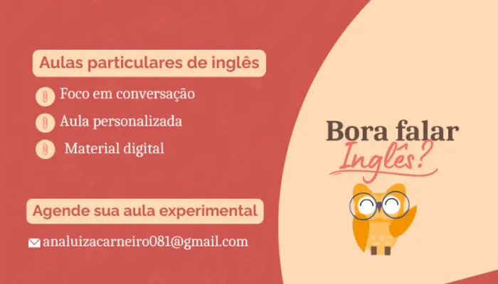 Professora de Inglês particular