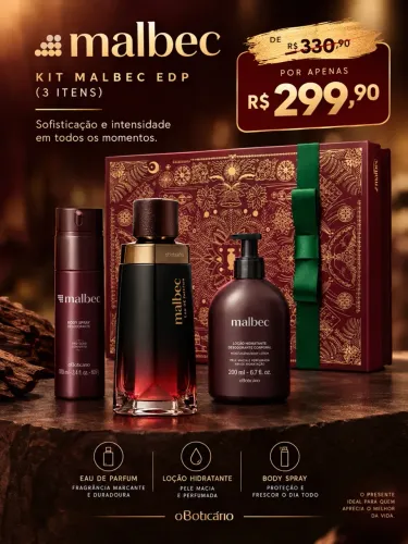Kit Malbec EDP (3 itens)