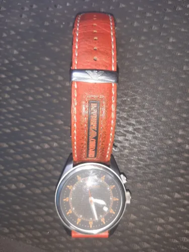 Relógio Empório Armani pulseira em couro Original